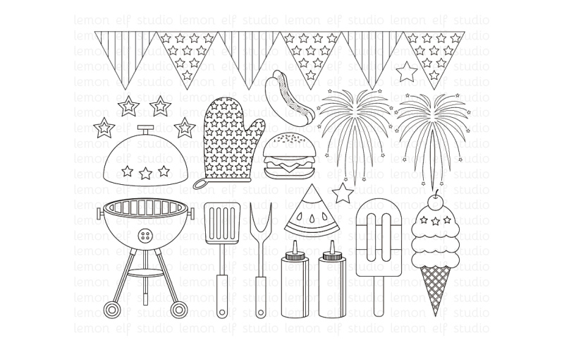 4th-of-july-bbq-party-digital-stamp-les-ds40
