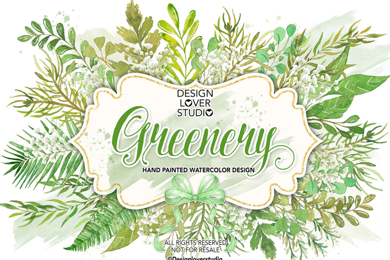 watercolor-leaves-laurel-greenery