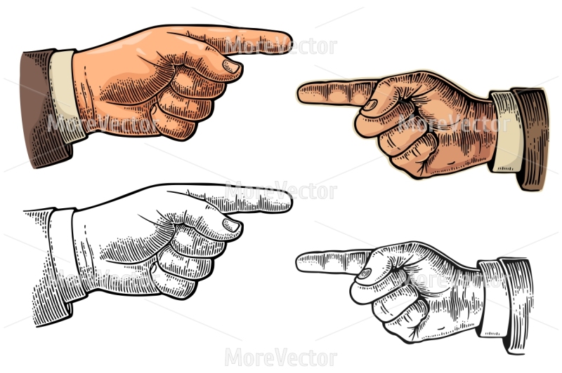 pointing-finger-vector-color-vintage-engraved-illustration