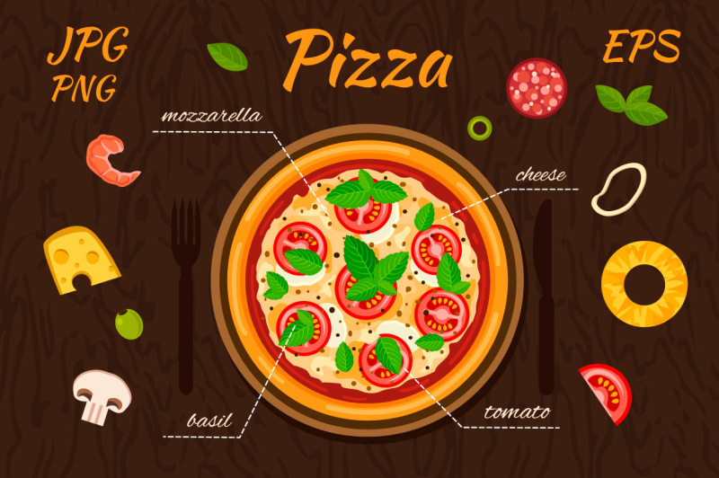 vector-pizza-and-ingredients