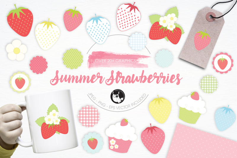 summer-strawberries-graphics-and-illustrations