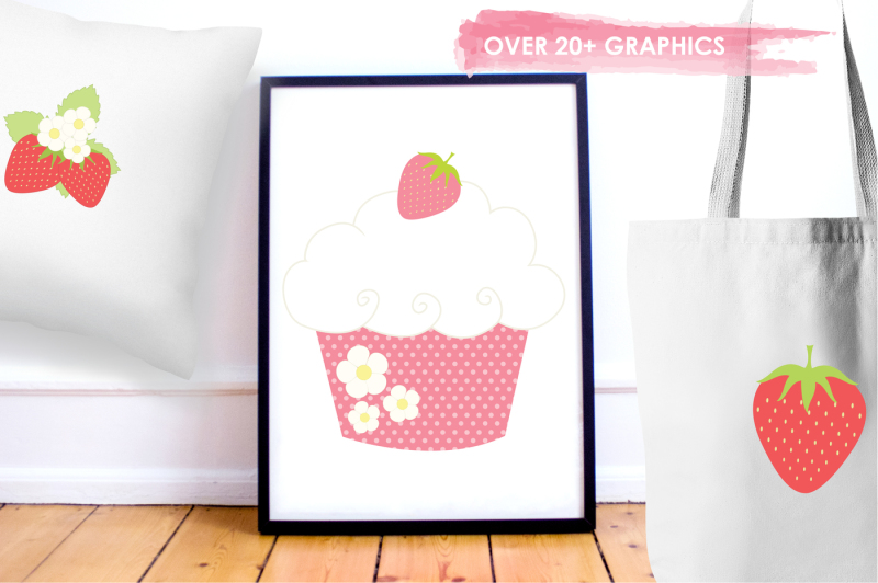 summer-strawberries-graphics-and-illustrations