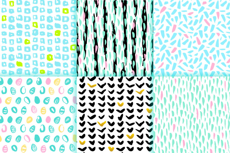 trendy-easter-seamless-patterns