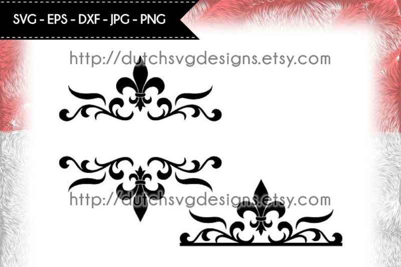 Download 2 Split monogram cutting files with french lily, in Jpg ...