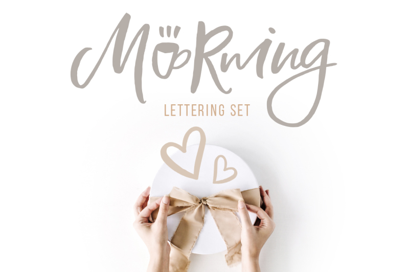 morning-lettering-set