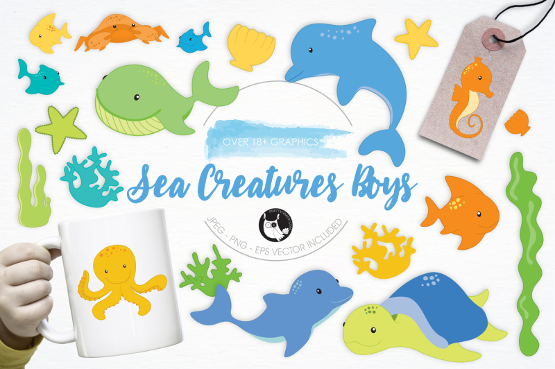 sea-creatures-boys-graphics-and-illustrations