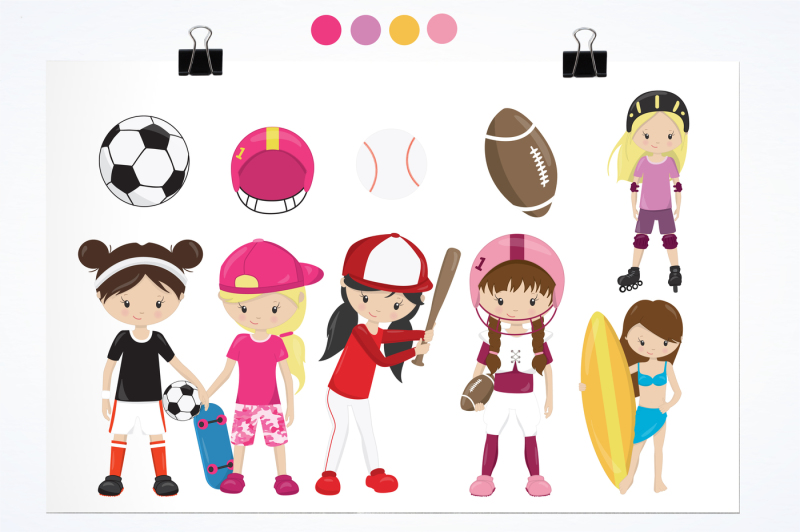 sport-girls-graphics-and-illustrations