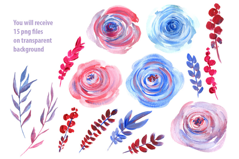 watercolor-red-and-blue-roses-branches-leaves-15-png
