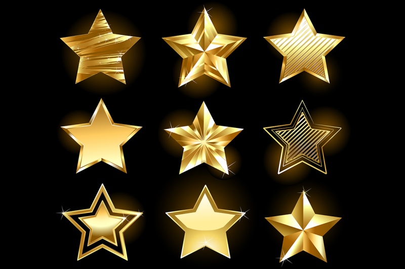 set-of-gold-stars