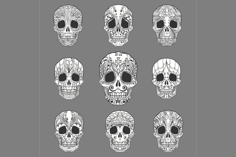 doodle-sugar-skull-collection