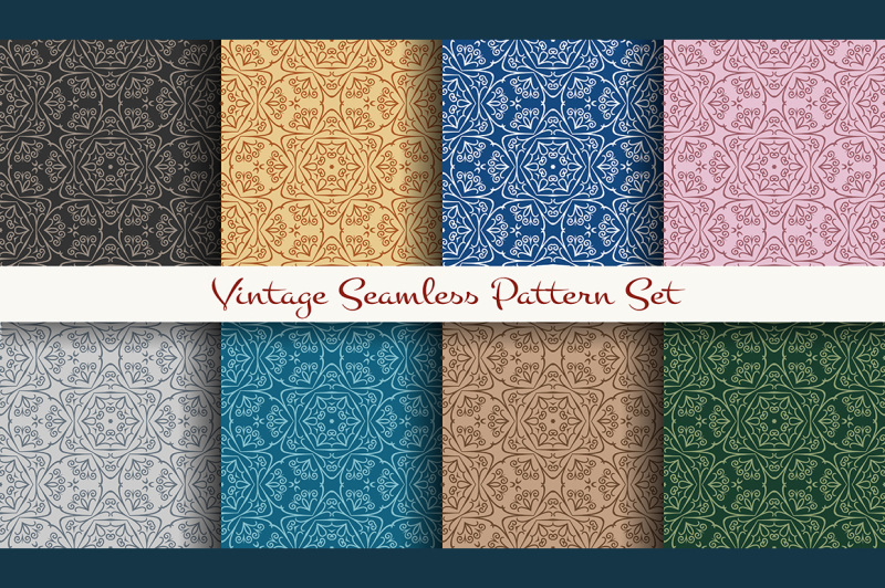 vintage-seamless-pattern-set