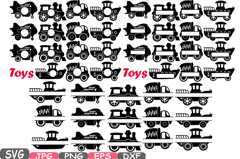 circle-and-split-toys-machine-silhouette-svg-cutting-files-dump-trucks-toy-cars-airplane-boat-train-stickers-school-clipart-dxf-cricut-651s