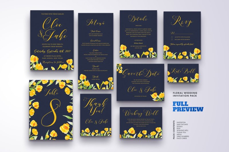 floral-wedding-invitation-set-2
