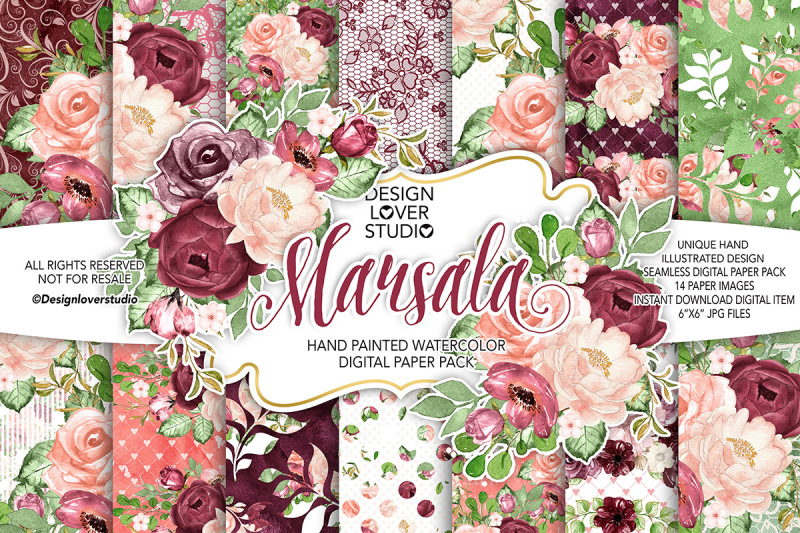 watercolor-marsala-digital-paper-pack