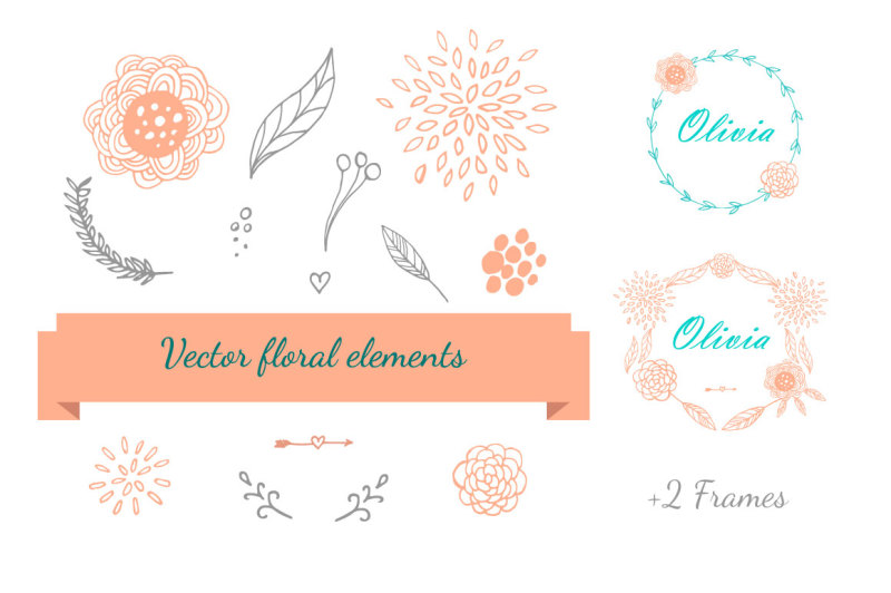 floral-elements-set