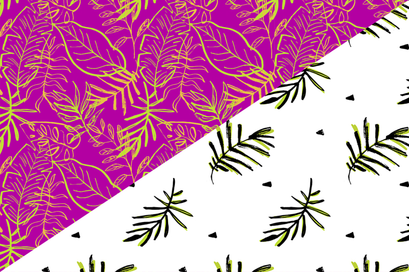 set-of-hand-drawn-tropical-leaves-in-3-color-schemes