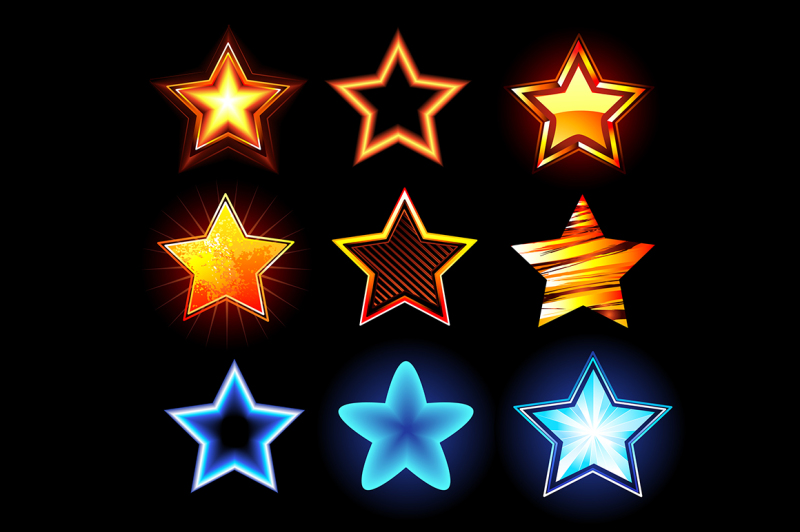 set-of-glowing-stars