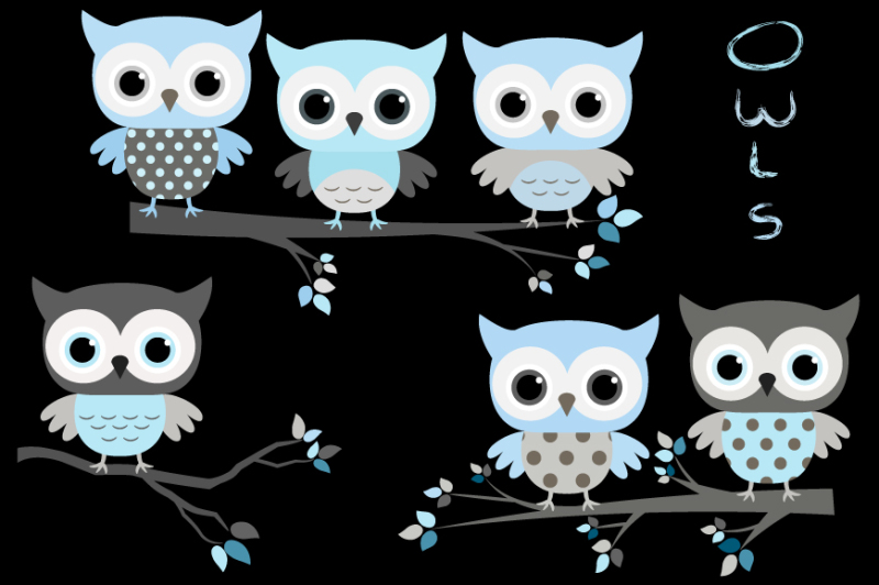 cute-baby-boy-clip-art-blue-grey-owls-clipart-baby-shower-clipart