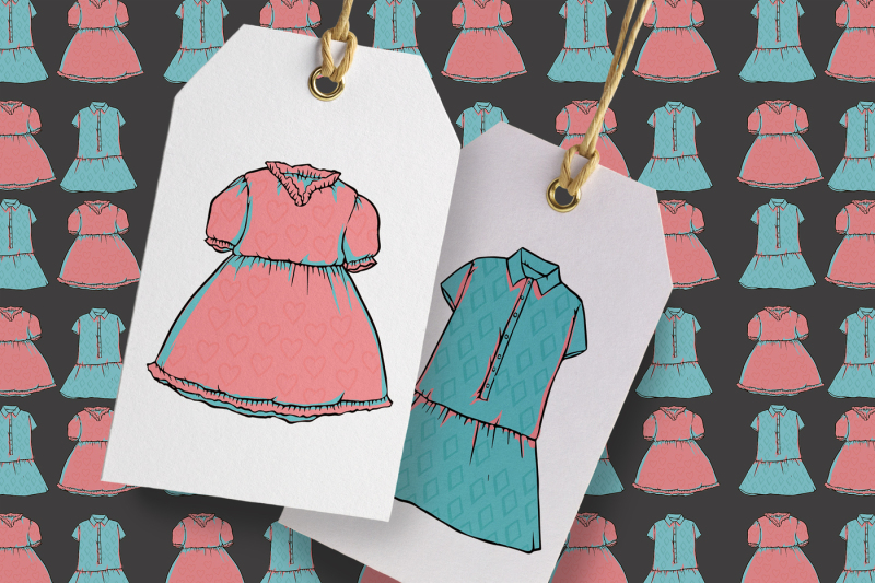 pink-and-blue-cute-dresses-set