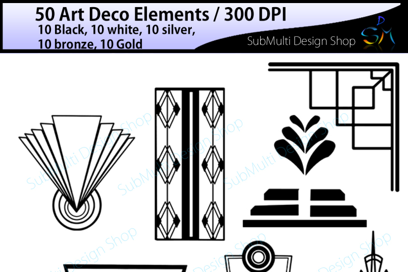 art-deco-elements-printable