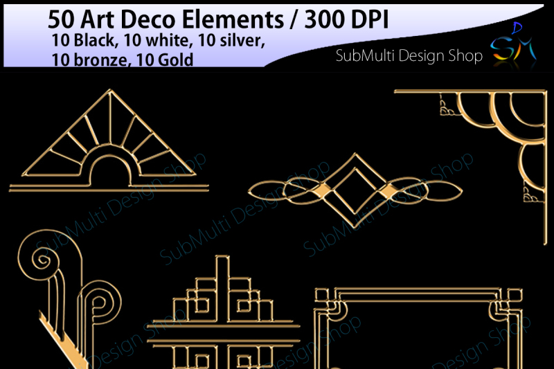 art-deco-elements-set