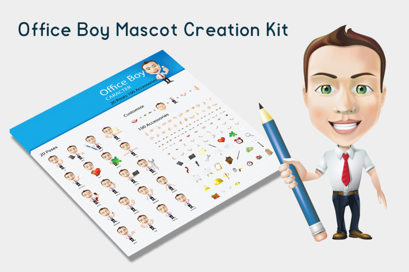 office-boy-mascot-creation-kit