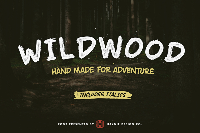 wildwood-brush-font