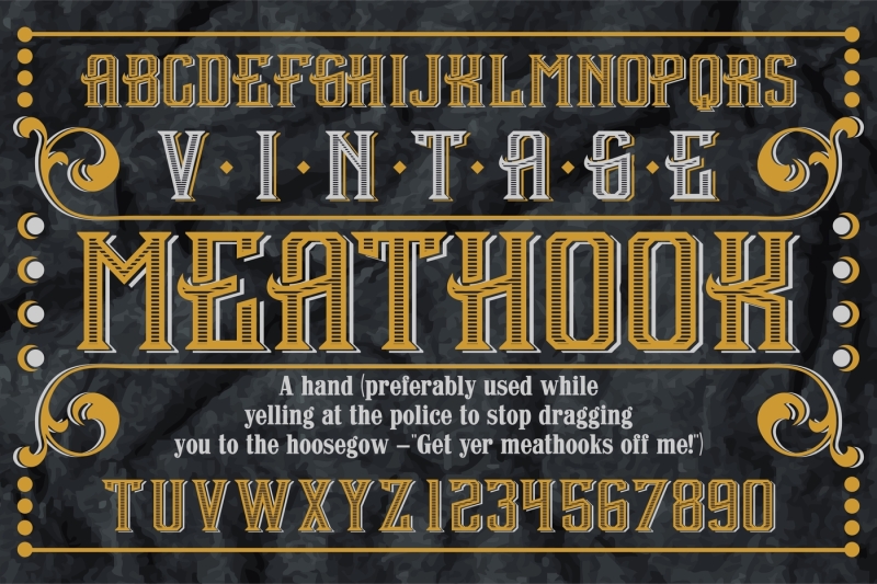 vintage-meathook-typeface-handcrafted-vector-font