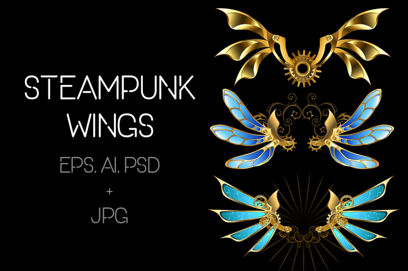 set-of-steampunk-wings