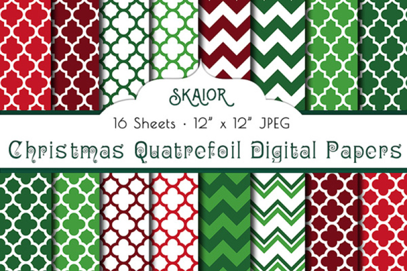 christmas-quatrefoil-digital-papers