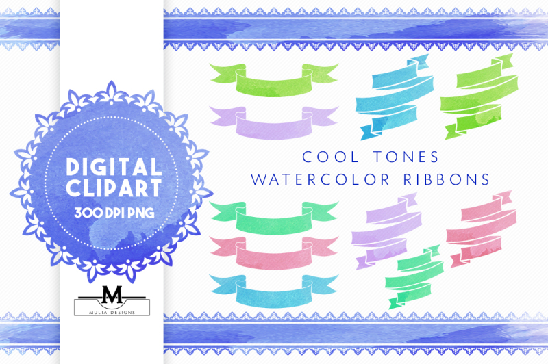 cool-watercolor-ribbons-clipart