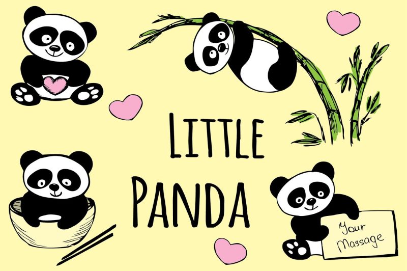 set-hand-drawn-cute-pandas