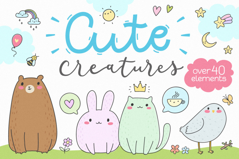 cute-creatures-vector-set