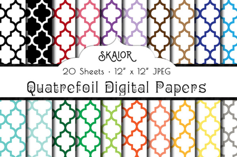 rainbow-quatrefoil-digital-papers