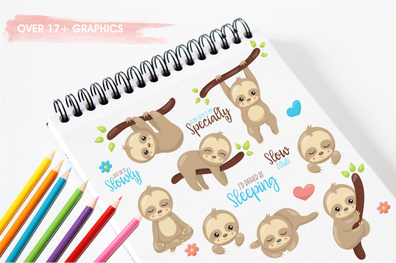 sleepy-sloth-illustration-and-graphics