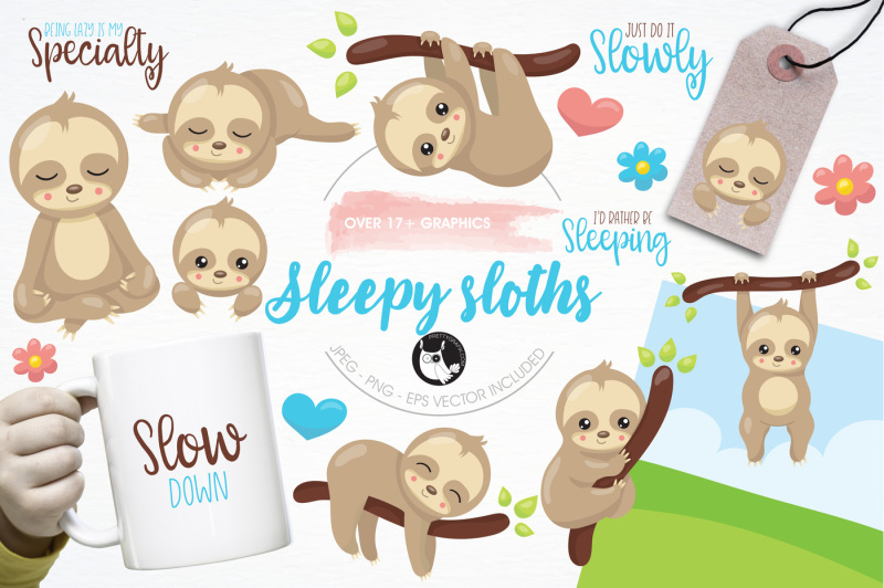 sleepy-sloth-illustration-and-graphics