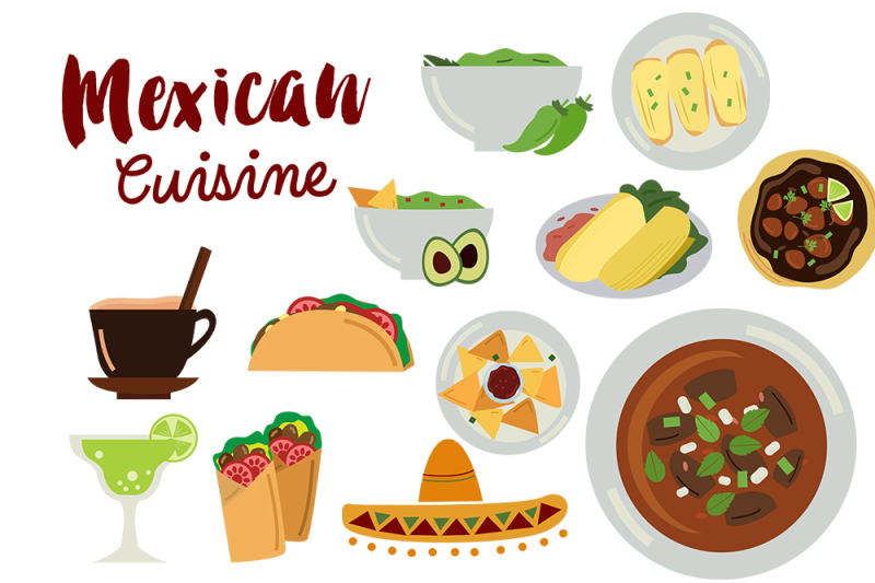 mexico-clip-art-mexican-food-clipart-mexican-cuisine-tacos-tamales-birria-buritos-carnitas-nachos-margaritas-guacamole-tamales-champurrado