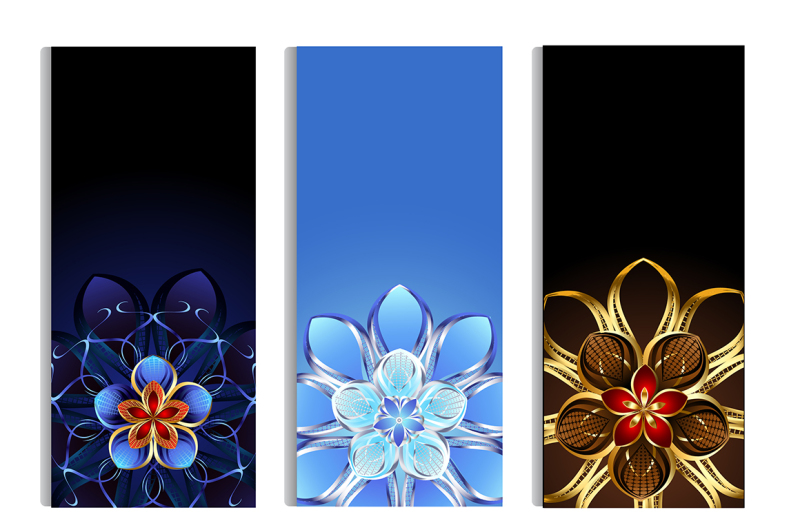 vertical-banners-with-abstract-flowers