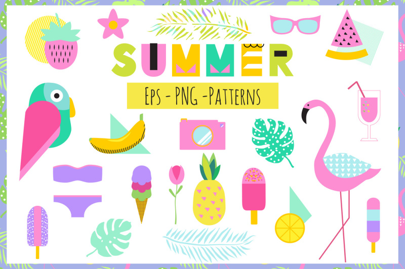 creative-summer-set-eps-png