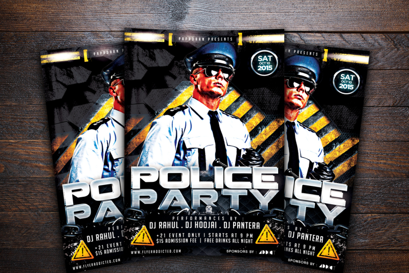 police-party-flyer
