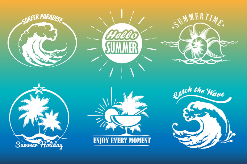 summer-typography-emblem-set