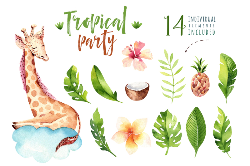 giraffe-collection-tropical-party