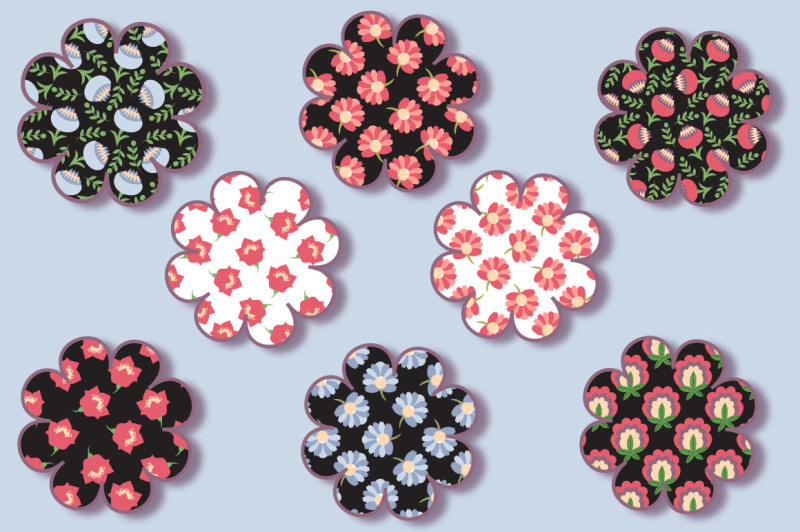 flower-patterns-vector-set