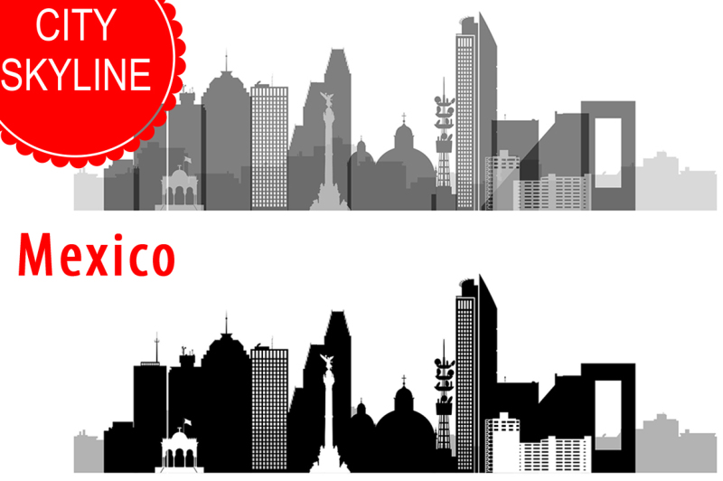 mexico-city-skyline-vector
