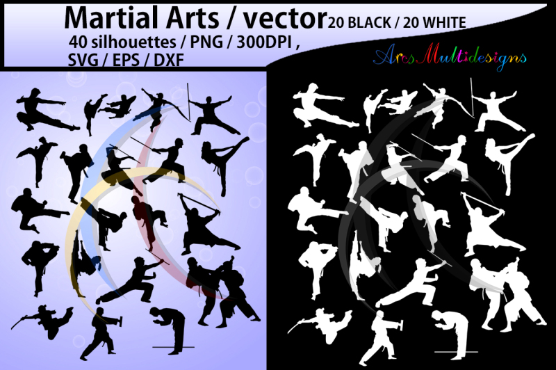 martial-arts-svg-eps-dxf-png-vectors