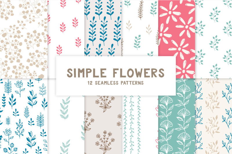 simple-flowers-pattern-collection