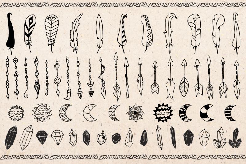 hand-drawn-boho-tribal-design-elements-clipart