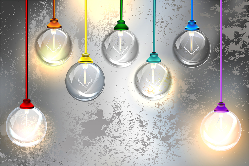 round-light-bulbs-on-a-gray-background