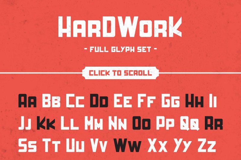 hardwork-display-font-with-styles