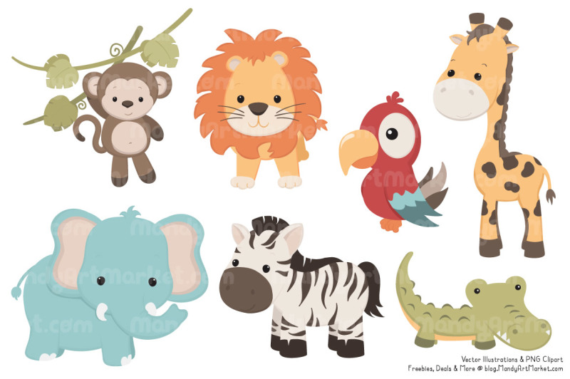 vintage-jungle-animal-clipart-and-vectors